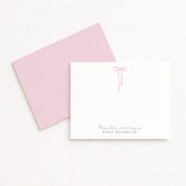 PINK clair Bow de la pépinière de, carte de remerc