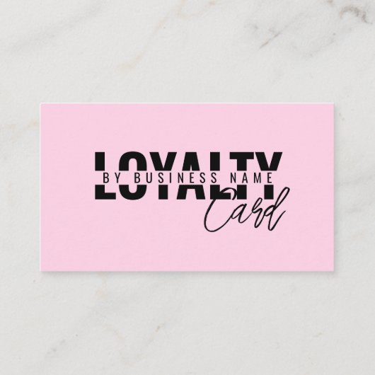 Pink Classic Beauté Spa Script Carte de fidélité (Dos)