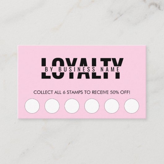 Pink Classic Beauté Spa Script Carte de fidélité (Devant)
