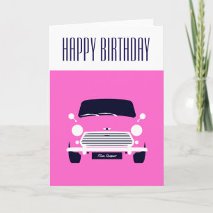 Pink Classic Mini Cooper Kaart