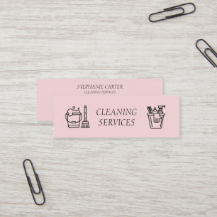 Pink Cleaning Services Company Mini Visitekaartje