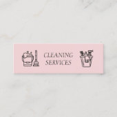 Pink Cleaning Services Company Mini Visitekaartje (Voorkant)