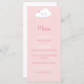 Pink Cloud Baby girl Douche Menu (Devant / Derrière)