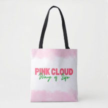 Pink Cloud Mode de vie Sac fourre-tout Sober Livin
