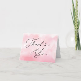 Pink Cloud Nine Baby shower Bedankkaart
