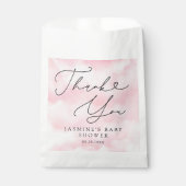 Pink Cloud Nine Baby shower Bedankzakje (Voorkant)