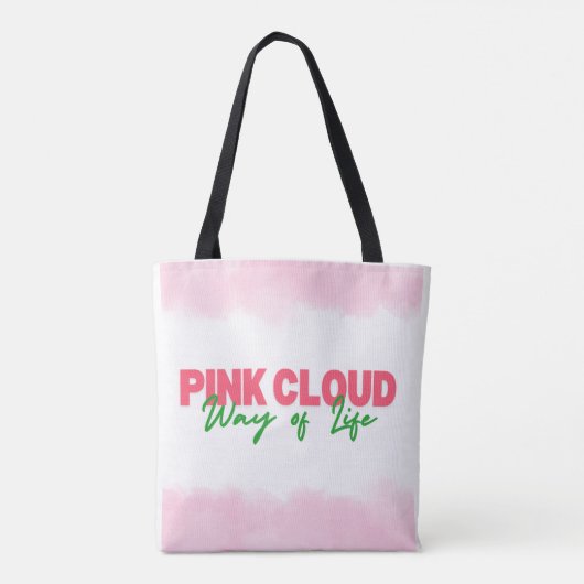 Pink Cloud Way of Life Canvas tas Sober Living (Achterkant)
