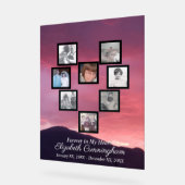 Pink Clouds at Sunset Photo Collage Heart   Acryl Bord (Hoek)