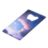 Pink clouds kredietkaart flessenopener (Achterkant Gekanteld)