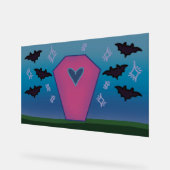Pink Coffin Acrylic Sign (Angle)