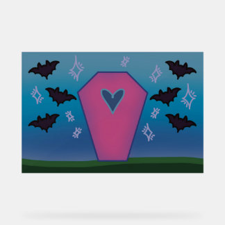 Pink Coffin Acrylic Sign Acryl Bord