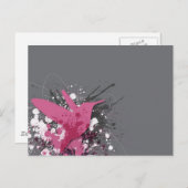 Pink Colibri Briefkaart (Voorkant / Achterkant)