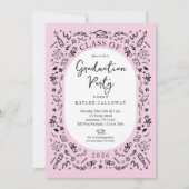 Pink College Graduation Invitation (Devant)
