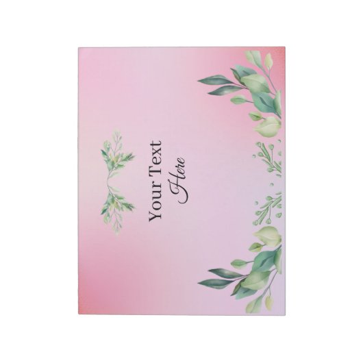 Pink color custom text  notitieblok (Gedraaid)