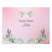 Pink color custom text  notitieblok (Voorkant)