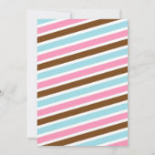 Pink coloré saupoudrer les beignets Invitation d'a (Dos)