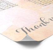 PINK COLUMBINE FLOWER WATERVERF SPLASH WEDING POSTER (Hoek)