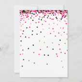 Pink Confetti 1er Anniversaire Photo Invitations F (Dos)