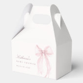 Pink Coquette Bow Baby Shower Bedankdoosjes (Achterkant)