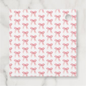 Pink Coquette Bow Baby Shower Bedankjes Labels (Achterkant)