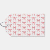 Pink Coquette Bow Baby Shower Cadeaulabel (Achterkant Horizontaal)