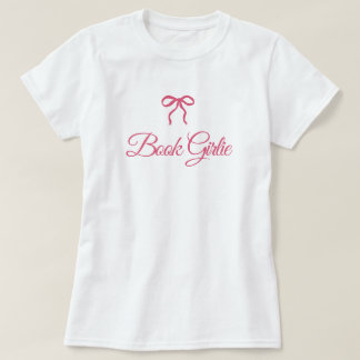 Pink Coquette Bow Book Girlie Book Lovers T-shirt