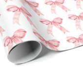 Pink Coquette Bow Cadeaupapier (Rol Hoek)