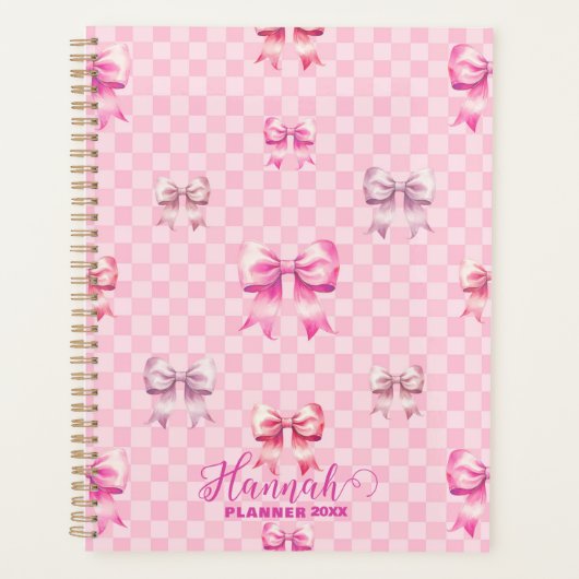 Pink Coquette Bow Checboard (Devant)