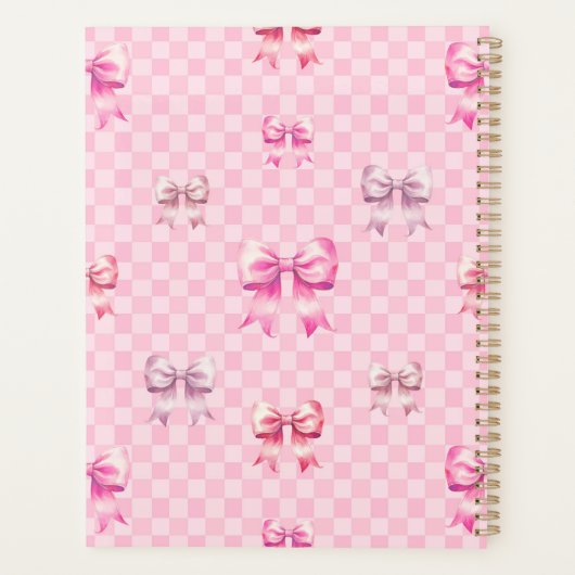 Pink Coquette Bow Checboard (Dos)