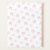 Pink Coquette Bow Personnaliser le planificateur (Dos)