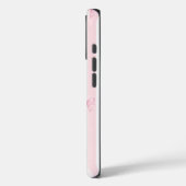 Pink Coquette Bow Stripes iPhone 16 Pro Case. Case-Mate iPhone Case (Achterkant / Links)