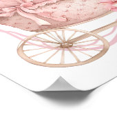 Pink Coquette Carriage Baby Shower Favors Poster (Coin)