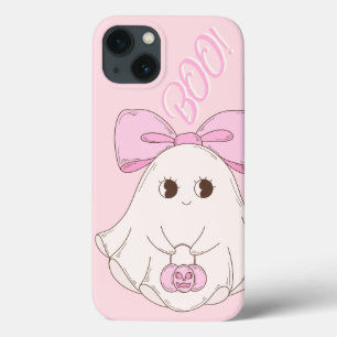 Pink Coquette Ghost iPhone 13 Hoesje