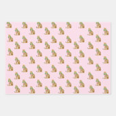 Pink Coquette Leopard Christmas Inpakpapier Vel (Voorkant)