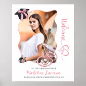 Pink Coquette Nurse Graduation Photo Affiche de bi (Devant)