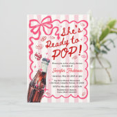 Pink Coquette She is Ready to POP Invitation (Debout devant)