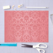 Pink Coral Floral Damask Tissuepapier (Craft)
