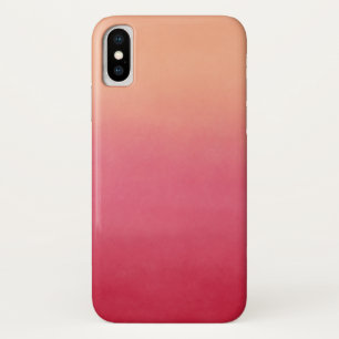 Pink Coral Peach Ombre Abstracte Trendy 2019 Color iPhone X Hoesje