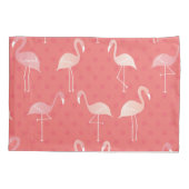 Pink Coral Red Flamingo Seamless Pattern Kussensloop (Achterkant)