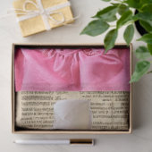 Pink Corset on Newspaper Background Tissuepapier (Geschenk)