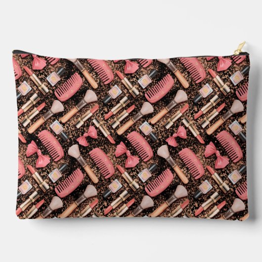 Pink Cosmetics Pattern Glitter Etui (Achterkant)