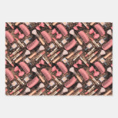 Pink Cosmetics Pattern Glitter  Inpakpapier Vel (Voorkant 3)
