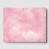 Pink Cotton Candy Aquarelle Mariage Livre d'or (Verso)