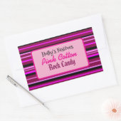 Pink Cotton candyfloss rock snoep label (Envelop)