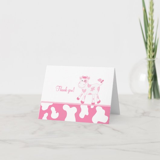 Pink Cow Folded Merci notes (Devant)