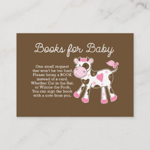 Pink Cow Girl Baby shower de réservation Cartes de