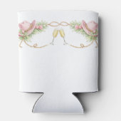 Pink Cowboy Hat Rustic Wedding Blikjeskoeler (Achterkant)