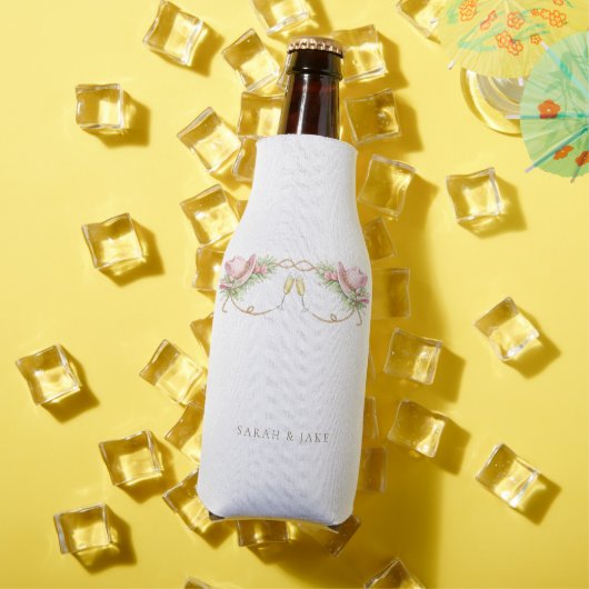 Pink Cowboy Hat Rustic Wedding Flesjeskoeler (Insitu Zomer)