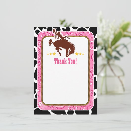 Pink Cowboy Merci Notes (Debout devant)