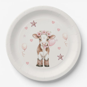 Pink Cowgirl Birthday Farm Theme 1st Papieren Bordje